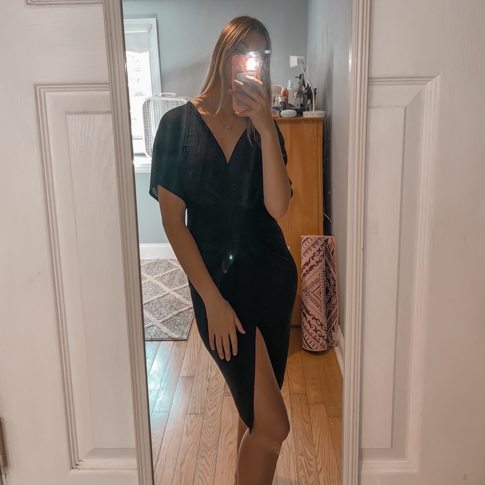 Black Full Grown Knot Dress